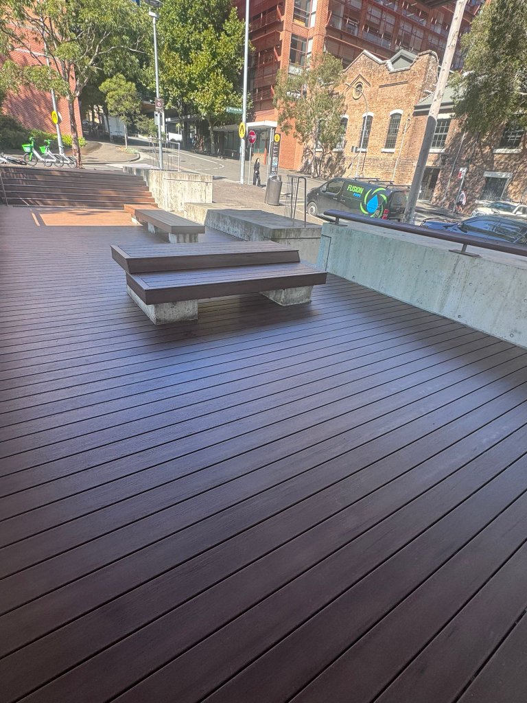 Pirrama Road Pyrmont after Modwood composite decking installation