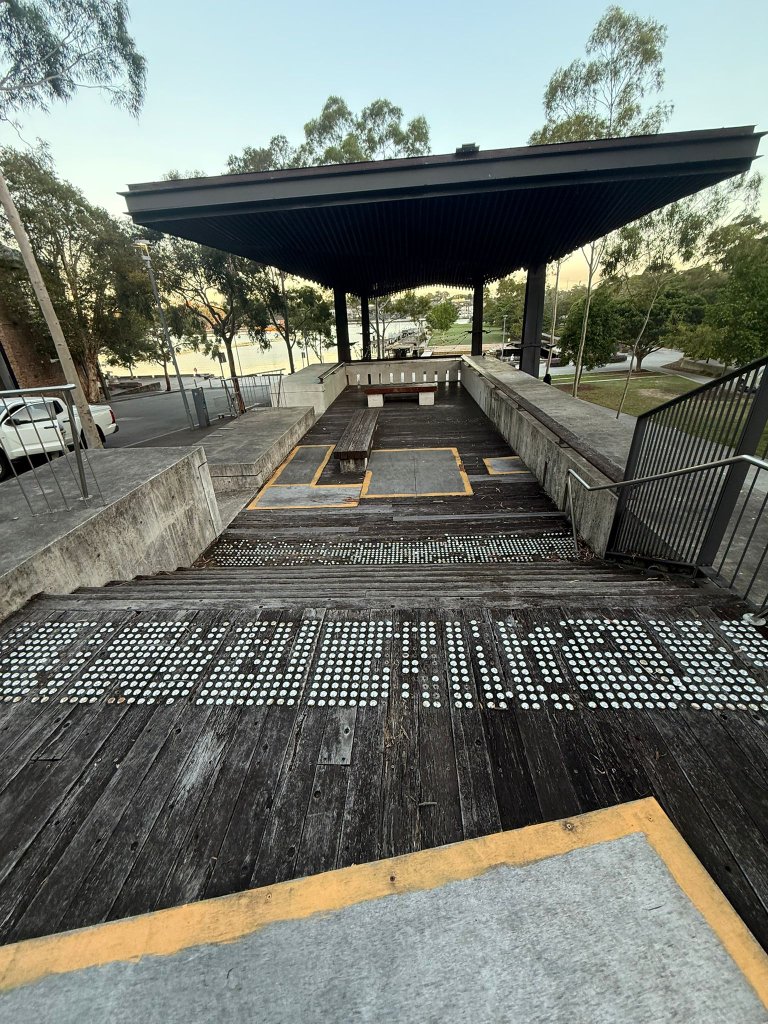 Pirrama Road Pyrmont deck before restoration - rotting hardwood