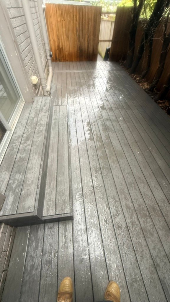 Before and after composite deck replacement Summer Hill inner west Sydney