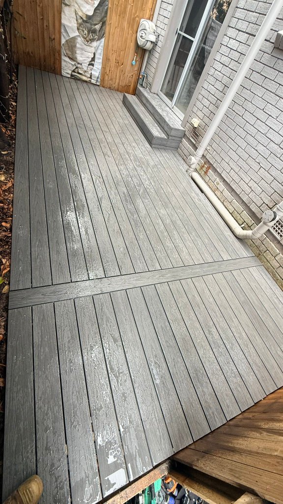 Composite deck with built-in steps Summer Hill inner west Sydney